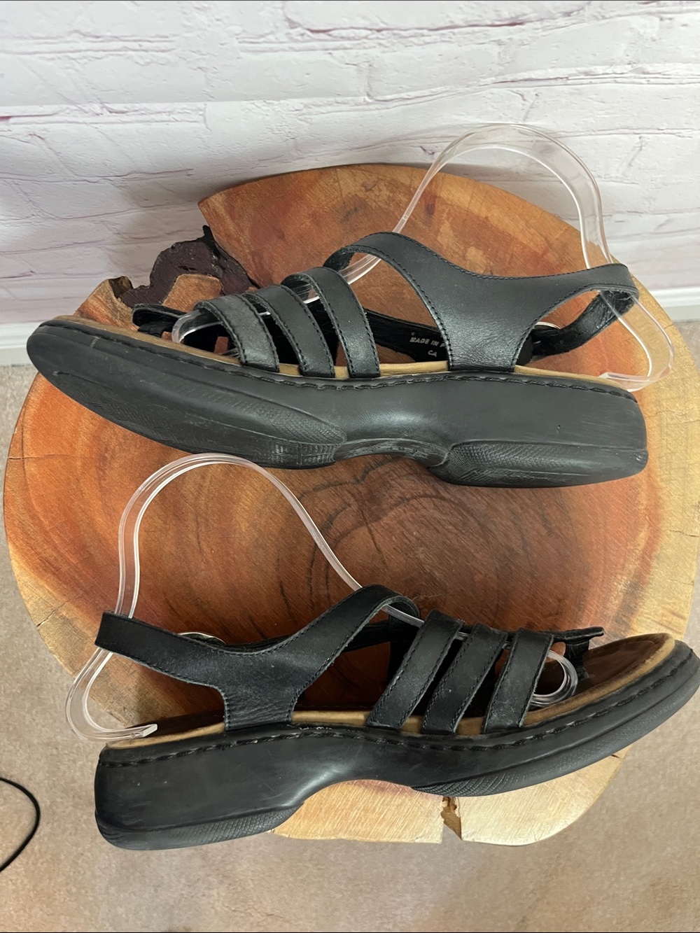 Dansko Black Leather Evita Sandals - Picture 6 of 11
